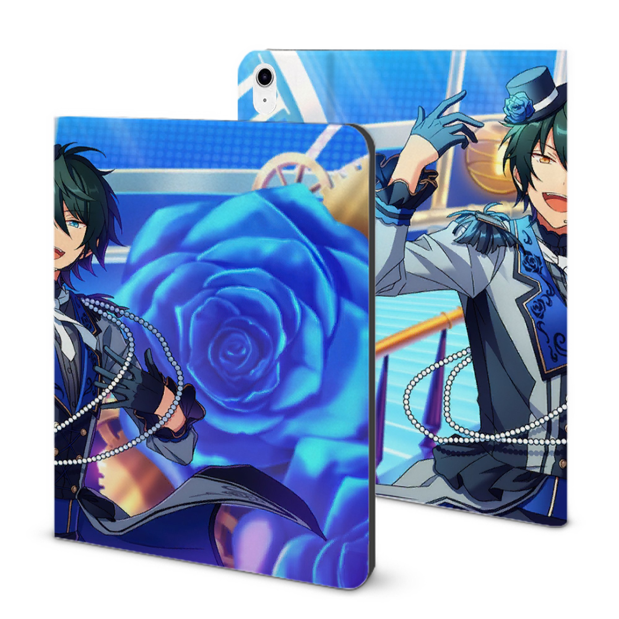 （画像用） あんさんぶるスターズ! Ensemble Stars IPad ケース ブック型 PUレザー TPU 耐衝撃 軽量 薄型 ペン収納なし 全面保護 IPad 各モデル対応